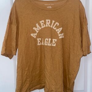 American Eagle Outfitters Tan Short Sleeve Tee